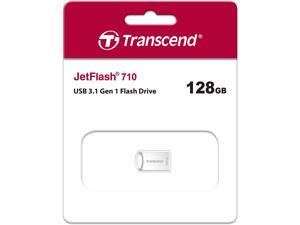 Transcend TS128GJF710S MAH 128GB USB 3.1 Gen 1 Flash Drive Transcend JetFlash 710 Silver Rectangular Retail Transcend TS128GJF710S MAH 128GB USB 3.1 Gen 1 Flash Drive Transcend JetFlash 710 Silver Rectangular Retail