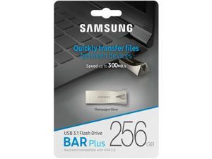 Samsung MUF-256BE3/EU MAI 256GB USB 3.1 Flash Drive r300MB/s Samsung Bar Plus Champagne Silver Metal Casing