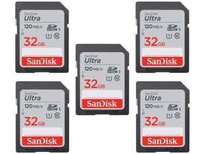 SanDisk Kit of Qty 5 x SanDisk Ultra 32GB SDHC SDSDUN4-032G-GN6IN with Cases