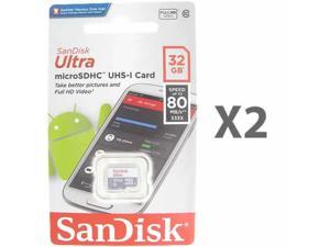 SanDisk 32GB microSDHC Class 10 SDSQUNS-032G-GN3MN Memory Card Retail (2 Pack)