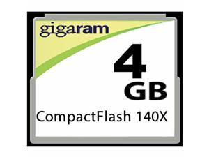 Gigaram CF-4GB-140X-LI BRC 4GB 50p CF r21MB/s w22MB/s 140x with GR Label CompactFlash Card Bulk