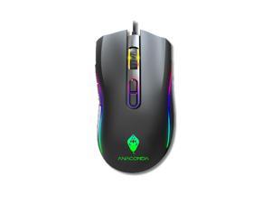 ANACOMDA RM100 GAMING MOUSE , 7200 DPI, 7 Programmable Buttons, Customization via software suite, RGB Lighting Effects, Gaming Grade Optical Sensor IC