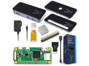 Vilros Raspberry Pi Zero W Basic Starter Kit- Black Case Edition-Includes Pi Zero W -Power Supply and Premium Black Case