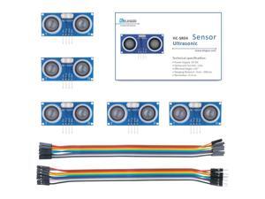 Elegoo HC-SR04 Ultrasonic Module Distance Sensor for Arduino UNO MEGA2560 Nano Robot XBee ZigBee, Set of 5