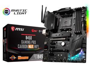 MSI B450 GAMING PRO CARBON MAX WIFI AM4 AMD B450 USB3.2 Gen2 ATX Motherboard MSI B450 GAMING PRO CARBON MAX WIFI AM4 AMD B450 USB3.2 Gen2 ATX Motherboard
