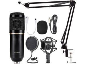 Profession BM800 Condenser Microphone for Computer Karaoke Phantom Power Pop Filter Multi-function Sound Card Profession BM800 Condenser Microphone for Computer Karaoke Phantom Power Pop Filter Multi-function Sound Card