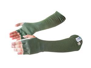Kevlar® Cut/Scratch/Heat Resistant Designer Arm Sleeves with Finger Openings - Sage Green 18 inches by Kezzled