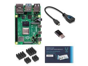 Vilros Raspberry Pi 4 Model B 8 GB with HDMI Female to Micro HDMI Male Adapter-USB-USB-C Adapter-Heatsink Vilros Raspberry Pi 4 Model B 8 GB with HDMI Female to Micro HDMI Male Adapter-USB-USB-C Adapter-Heatsink