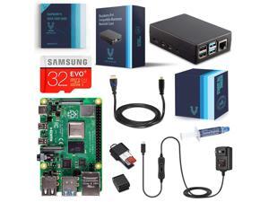 Vilros Raspberry Pi 4-2GB RAM - Complete Starter Kit w/ Heavy-Duty Self Cooling Aluminum Alloy Case