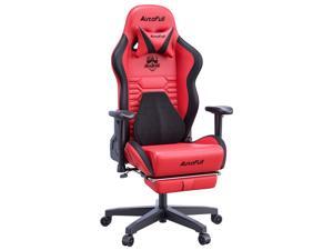 AutoFull Gaming Chair Office Chair Desk Chair with Ergonomic Lumbar Support, Racing Style PU Leather PC High Back Adjustable Swivel Task Chair with Footrest,Red. AutoFull Gaming Chair Office Chair Desk Chair with Ergonomic Lumbar Support, Racing Style PU Leather PC High Back Adjustable Swivel Task Chair with Footrest,Red.