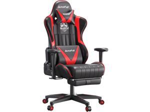 AutoFull Gaming Chair Desk Chair Office Chair Racing Style Ergonomic High Back Computer Chair with Height Adjustment, Footrest,Headrest and Lumbar Support E-Sports Swivel Chair,red AutoFull Gaming Chair Desk Chair Office Chair Racing Style Ergonomic High Back Computer Chair with Height Adjustment, Footrest,Headrest and Lumbar Support E-Sports Swivel Chair,red