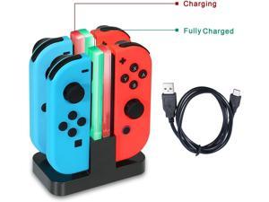 4 in 1 LED Charging Stand Dock Power Station for Nintendo Switch Joy-Con Controller