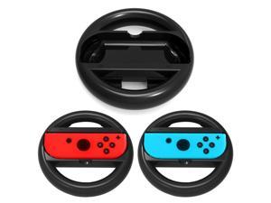 OSTENT 2 x Racing Steering Wheel Handle Grip for Nintendo Switch Joy-Con Controller