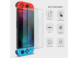 2 x Tempered Glass Film Screen Protector Cover Skin Guard for Nintendo Switch Console