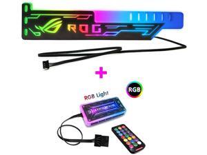 COOLMOON LED Acrylic Graphics Card Bracket use for Brace GPU RGB Sync Light use Fix Video DIY Computer Game Chassis 4-Pin 5V (Graphics Card Bracket + Controller Set) COOLMOON LED Acrylic Graphics Card Bracket use for Brace GPU RGB Sync Light use Fix Video DIY Computer Game Chassis 4-Pin 5V (Graphics Card Bracket + Controller Set)