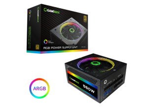 Power Supply 550W Fully Modular 80+ Gold Certified with Addressable RGB Light - Vairous Color Mode, GAMEMAX RGB550-Rainbow Power Supply 550W Fully Modular 80+ Gold Certified with Addressable RGB Light - Vairous Color Mode, GAMEMAX RGB550-Rainbow