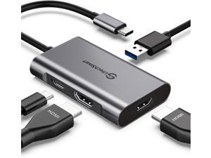 USB C to HDMI Adapter, UtechSmart USB C Hub to Dual HDMI, 4 in 1 Thunderbolt 3 to HDMI with 2 HDMI Ports 4K,USB 3.0 Port,Power Delivery Type C Port Compatible for MacBook,Nintendo Switch,USB C Device USB C to HDMI Adapter, UtechSmart USB C Hub to Dual HDMI, 4 in 1 Thunderbolt 3 to HDMI with 2 HDMI Ports 4K,USB 3.0 Port,Power Delivery Type C Port Compatible for MacBook,Nintendo Switch,USB C Device