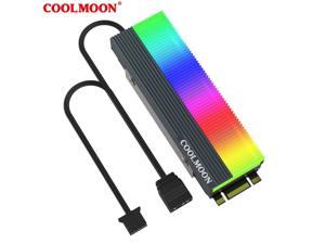 Black Water Cooling HDD Thermal Conductivity Cooler fosa NGFF M.2 SSD Heatsink Kit M.2 Double-Sided Radiator with Double-Sided Heat Dissipation 
