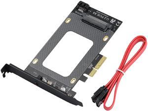 TAMPPKON U.2 PCI-E ExpansionCard, SFF-8639 to SSD Adapter Card, PCI-E 3.0 X4 SATA Adapter- High Power Self-Powered The NVME Standard Protocol Supports WIN7/8/10/32/MAC/Linux