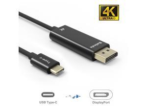 USB C TO DP Cable USBC Type c to DisplayPort Cable 6FT With Aluminium Case Support 4K resolution for Apple New Macbook Pro 2017 Samsung Galaxy S8