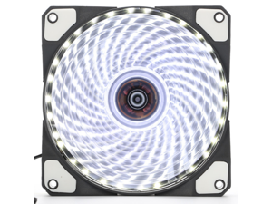 2 Pack 120mm White LED PC Fan Cooling PC and Light Up Computer Case with Cool Look, Long Life Bearing with DC 15 LED Illuminating PC Case. Quiet Durable Fans Enhance Performance of Tower 2 Pack 120mm White LED PC Fan Cooling PC and Light Up Computer Case with Cool Look, Long Life Bearing with DC 15 LED Illuminating PC Case. Quiet Durable Fans Enhance Performance of Tower