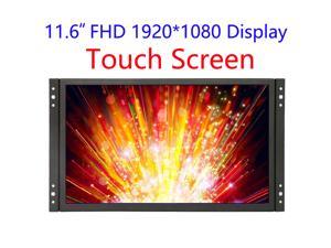 Industrial Display Touch Monitor 11.6 inch 1920*1080 FHD Wide View Open Frame Capacitive Touch Monitor with VGA/HDMI/USB Speakers Plug&Play,