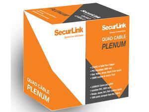 Securlink Alarm Quad Cable 4 Wire 22AWG 1000FT CMP FT6 White Color Securlink Alarm Quad Cable 4 Wire 22AWG 1000FT CMP FT6 White Color
