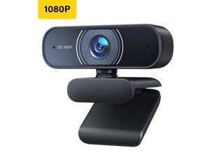 RALENO 1080P Webcam, Dual Built-in Microphones, Full HD Video Camera for Computers PC Laptop Desktop, USB Plug and Play, Conference Video Calling, Streaming