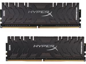 HyperX Predator 16GB (2 x 8GB) DDR4 3200 RAM (Desktop Memory) CL16 XMP Black DIMM (288-Pin) HX432C16PB3K2/16