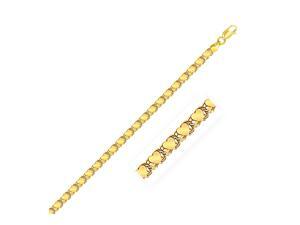 3.3mm 14k Yellow Gold Heart Anklet 3.3mm 14k Yellow Gold Heart Anklet