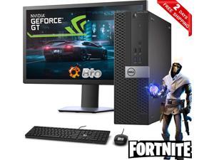 Gaming Dell 3040 SFF Computer Core i5 6th, 16GB Ram, 1TB HDD, 256 GB NVMe SSD, AMD RX 550, New 24" LCD, Keyboard and Mouse, Wi-Fi, Win10 Home Desktop PC