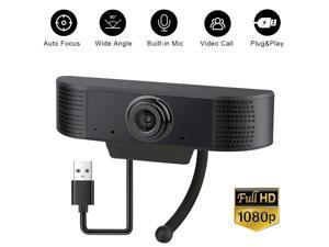 Webcam with Microphone, easyday 1080P HD Streaming USB Computer Webcam [Plug and Play]