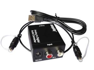 Analog L/R to Digital S/PDIF&TOSLink Analog to Digital Audio Converter Adapter