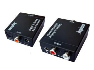 Digital to Analog Audio Optical Coax Toslink to RCA 35mm DAC Converter USNEDAC35300CMUSB