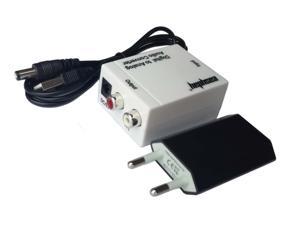 Digital Optical Coax Coaxial Toslink to Analog Audio Converter Adapter RCA L/R USNE_DACWHI_EU2