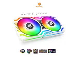 Asiahorse MATRIX-WHITE 58 Addressable RGB LEDs 240MM All-in-One Square Frame Integrated Fan With MB Sync/Analog Controller , Integrated PWM Control Fan for Computer Case and Liquid Cooling System