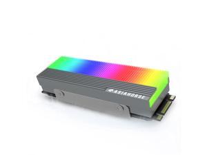 ASIAHORSE 5V 3Pin Piano-Style Argb M.2 Pro Heatsink For PCIE NVME Or M.2 2280 SSD Cooler with Three M.2 Thermal Pad (Not Included SSD)-GERY ASIAHORSE 5V 3Pin Piano-Style Argb M.2 Pro Heatsink For PCIE NVME Or M.2 2280 SSD Cooler with Three M.2 Thermal Pad (Not Included SSD)-GERY