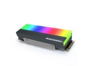 ASIAHORSE 5V 3Pin Piano-Style Argb M.2 Pro Heatsink For PCIE NVME Or M.2 2280 SSD Cooler with Three M.2 Thermal Pad (Not Included SSD)-BLACK ASIAHORSE 5V 3Pin Piano-Style Argb M.2 Pro Heatsink For PCIE NVME Or M.2 2280 SSD Cooler with Three M.2 Thermal Pad (Not Included SSD)-BLACK