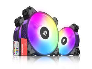 120mm Pc Case Fans,Asiahorse Magic-N Addressable Rgb Color Changing Led Fan with Remote Control Sync & 5V ARGB Motherboard (3Pack black) 120mm Pc Case Fans,Asiahorse Magic-N Addressable Rgb Color Changing Led Fan with Remote Control Sync & 5V ARGB Motherboard (3Pack black)