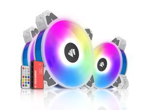 120mm Rgb Case Fans with 5V Argb Motherboard Sync,Asiahorse Magic-E Argb Computer Cooling Pc Case Fan Addressable Rgb Color Changing Led Fan with Remote Control (3Pack white) 120mm Rgb Case Fans with 5V Argb Motherboard Sync,Asiahorse Magic-E Argb Computer Cooling Pc Case Fan Addressable Rgb Color Changing Led Fan with Remote Control (3Pack white)