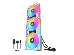 Asiahorse MATRIX-WHITE 58 Addressable RGB LEDs 360MM All-in-One Square Frame Integrated Fan With MB Sync/Analog Controller , Integrated PWM Control Fan for Computer Case and Liquid Cooling System Asiahorse MATRIX-WHITE 58 Addressable RGB LEDs 360MM All-in-One Square Frame Integrated Fan With MB Sync/Analog Controller , Integrated PWM Control Fan for Computer Case and Liquid Cooling System