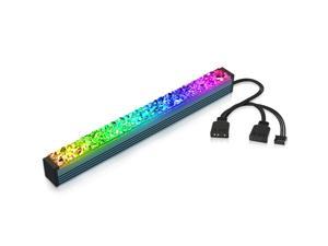 ASIAHORSE Acrylic ARGB LED Strip for PC With 5V 3-pin ARGB LED and 4-pin Header, Compatible with Aura SYNC, Gigabyte RGB Fusion, MSI Mystic Light Sync(140MM)