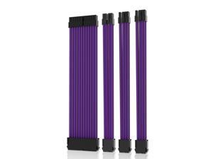 Asiahorse 18AWG Purple Sleeved Cable PSU Extension Cable Kit with 24 PIN 6+2 PIN 4+4 PIN Sleeved Extension Cables for ATX Power Supply With Two Color Cable Combs Asiahorse 18AWG Purple Sleeved Cable PSU Extension Cable Kit with 24 PIN 6+2 PIN 4+4 PIN Sleeved Extension Cables for ATX Power Supply With Two Color Cable Combs