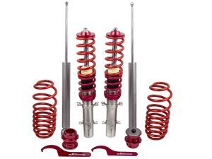 Adjustable Height Street Red Lowering Suspension Coilovers Shocks Absorbers for VW Golf MK4 2WD only A4 1998-2005 Coil Springs Adjustable Height Street Red Lowering Suspension Coilovers Shocks Absorbers for VW Golf MK4 2WD only A4 1998-2005 Coil Springs