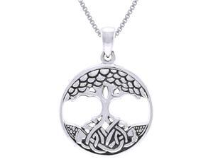 Jewelry Trends Sterling Silver Celtic Winter Tree of Life Pendant