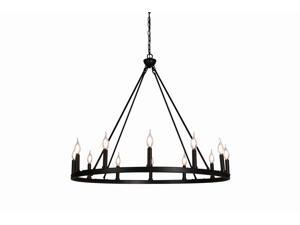 Canyon Home 12 Light Chandelier Wagon Wheel (37” Wide) Matte Black Steel Frame | Large Home Decoration | Foyer, Entryway, Dining Room Canyon Home 12 Light Chandelier Wagon Wheel (37” Wide) Matte Black Steel Frame | Large Home Decoration | Foyer, Entryway, Dining Room