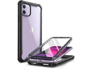 i-Blason Ares Case for iPhone 11 6.1 inch (2019 Release), Dual Layer Rugged Clear Bumper Case With Built-in Screen Protector (Black)