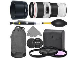 Canon EF 70-200mm f/4L IS II USM Lens (2309C002) + AOM Pro Starter Bundle Kit