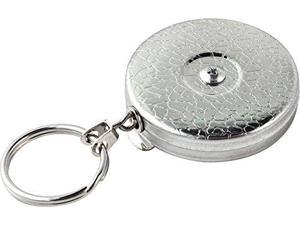 Key-Bak Original Chain Retractable Key Holder with 24" Stainless Steel Chain, Chrome Front, Steel Belt Clip, 8 oz. Retraction, Split Ring Key-Bak Original Chain Retractable Key Holder with 24" Stainless Steel Chain, Chrome Front, Steel Belt Clip, 8 oz. Retraction, Split Ring