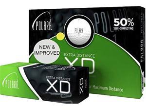 Polara XD 2-Piece Extra Distance Golf Balls, Reduces Hooks and Slices by Up to 50% - 1 Dozen Yellow